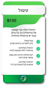 מחירון של טיפול